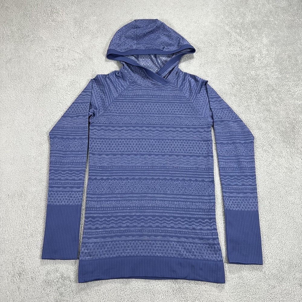 Lululemon Rest Less Hoodie Womens 6 Blue Pullover Stretch Performance Athletic